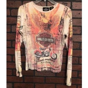 Harley Davidson Women's Long Sleeve Shirt Large